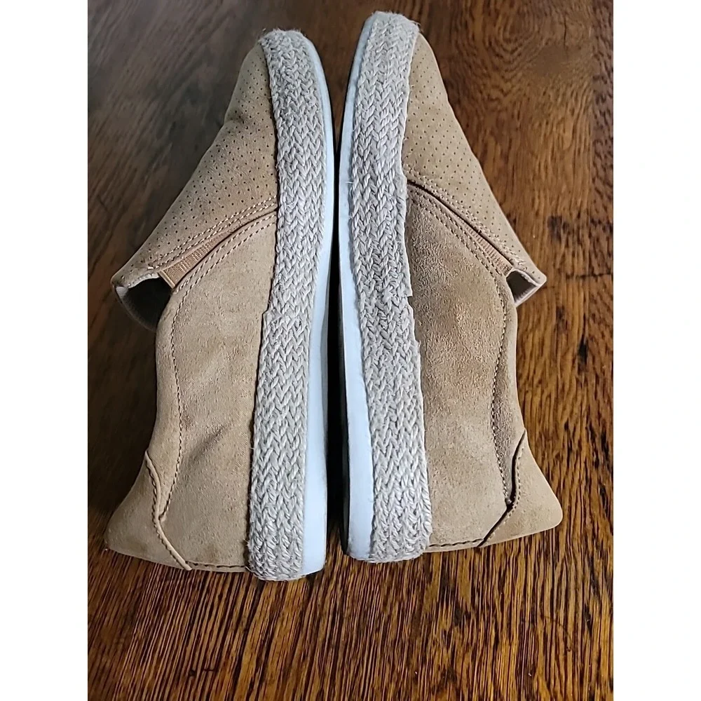 Dr Scholls Somerset Tan Perforated Comfort Slip On Sneaker Espadrille Womens 8.5